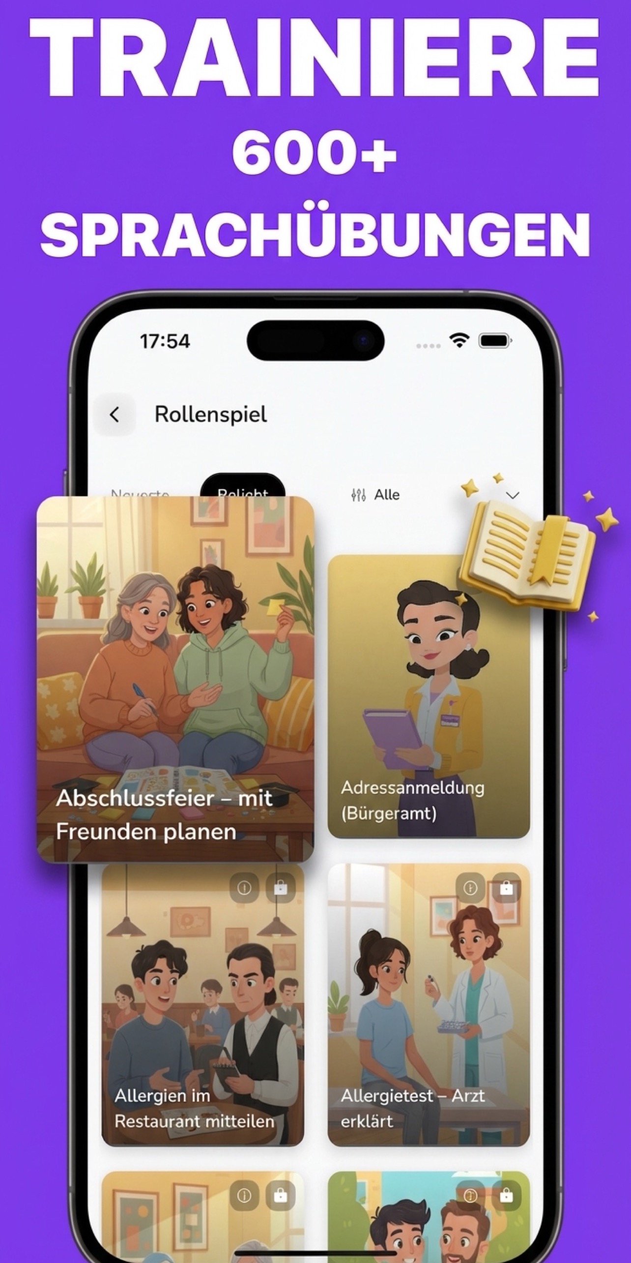 600+ language exercises in Lumini